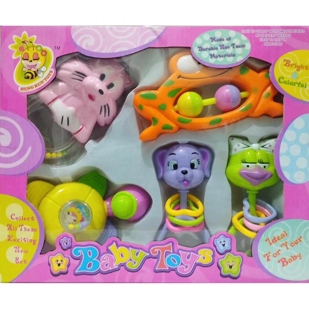 SONAJAS 5 UND. BABY TOYS de Animales en Caja